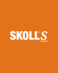 SKOLL-SPEZIAL Logo auf Orange